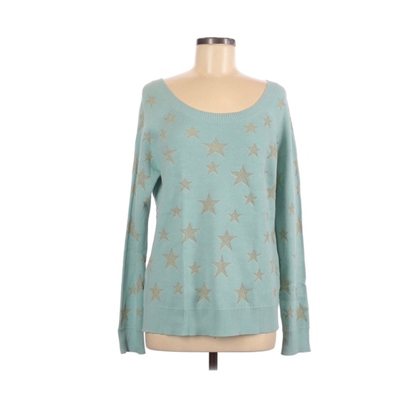 Chaser Star Print Raglan Pullover Sweater Size M NWT - Picture 2 of 7